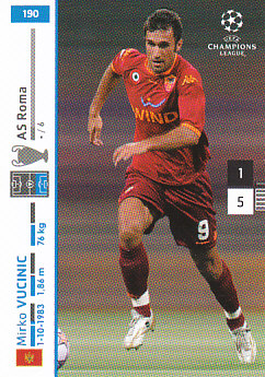 Mirko Vucinic AS Roma 2007/08 Panini Champions League #190